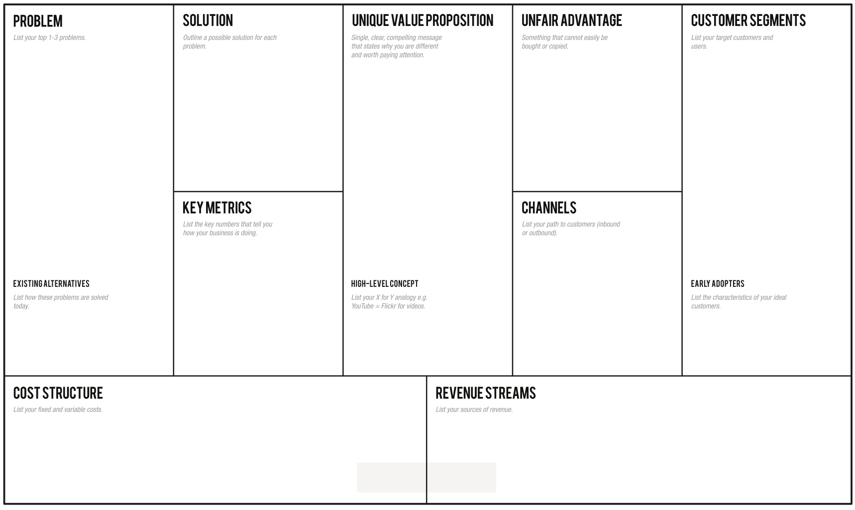 1 Page Business Plan | Leanstack Regarding Lean Canvas Word Template