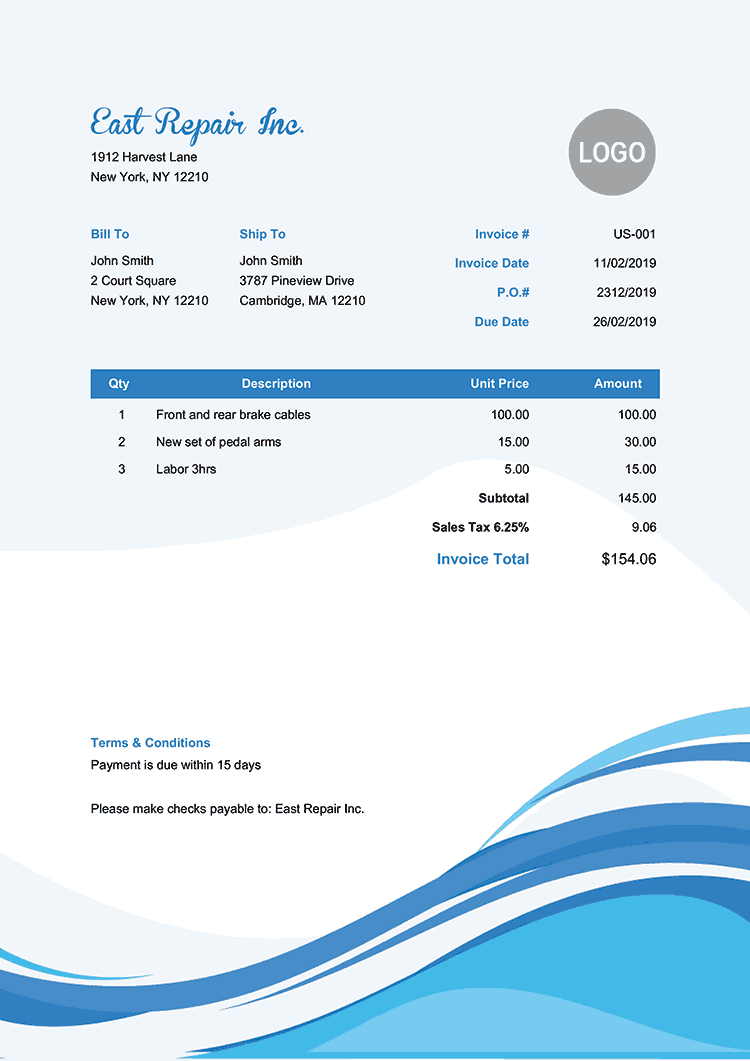 100 Free Invoice Templates | Print & Email Invoices In Invoice Template Uk Doc
