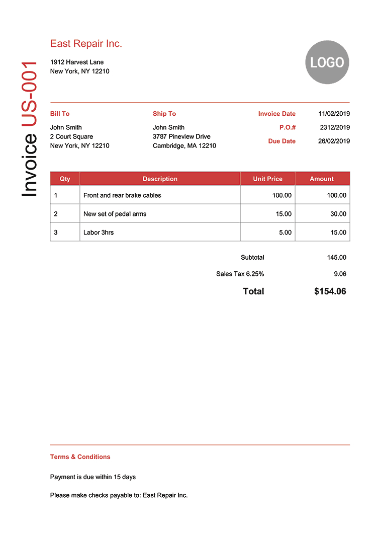100 Free Invoice Templates | Print & Email Invoices Pertaining To Make Your Own Invoice Template Free