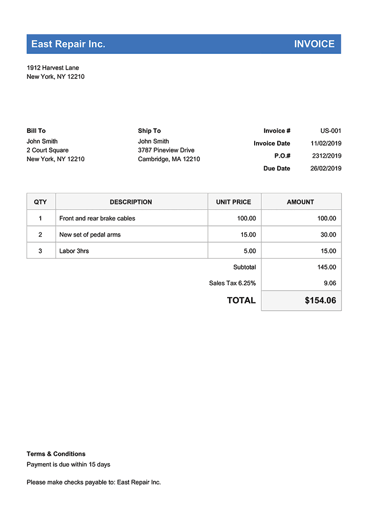 100 Free Invoice Templates | Print & Email Invoices With Mobile Phone Invoice Template