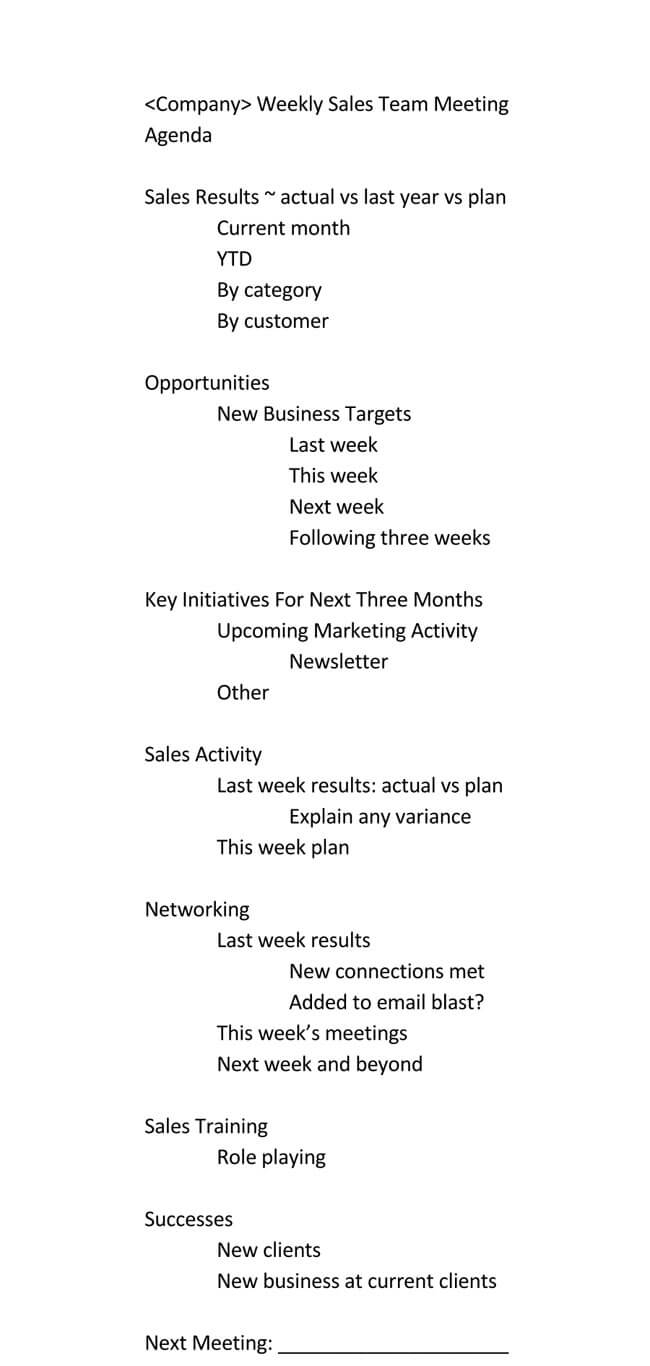 101 Guide Of Weekly Meeting Agenda (With Free Templates) In Nonprofit Board Meeting Agenda Template