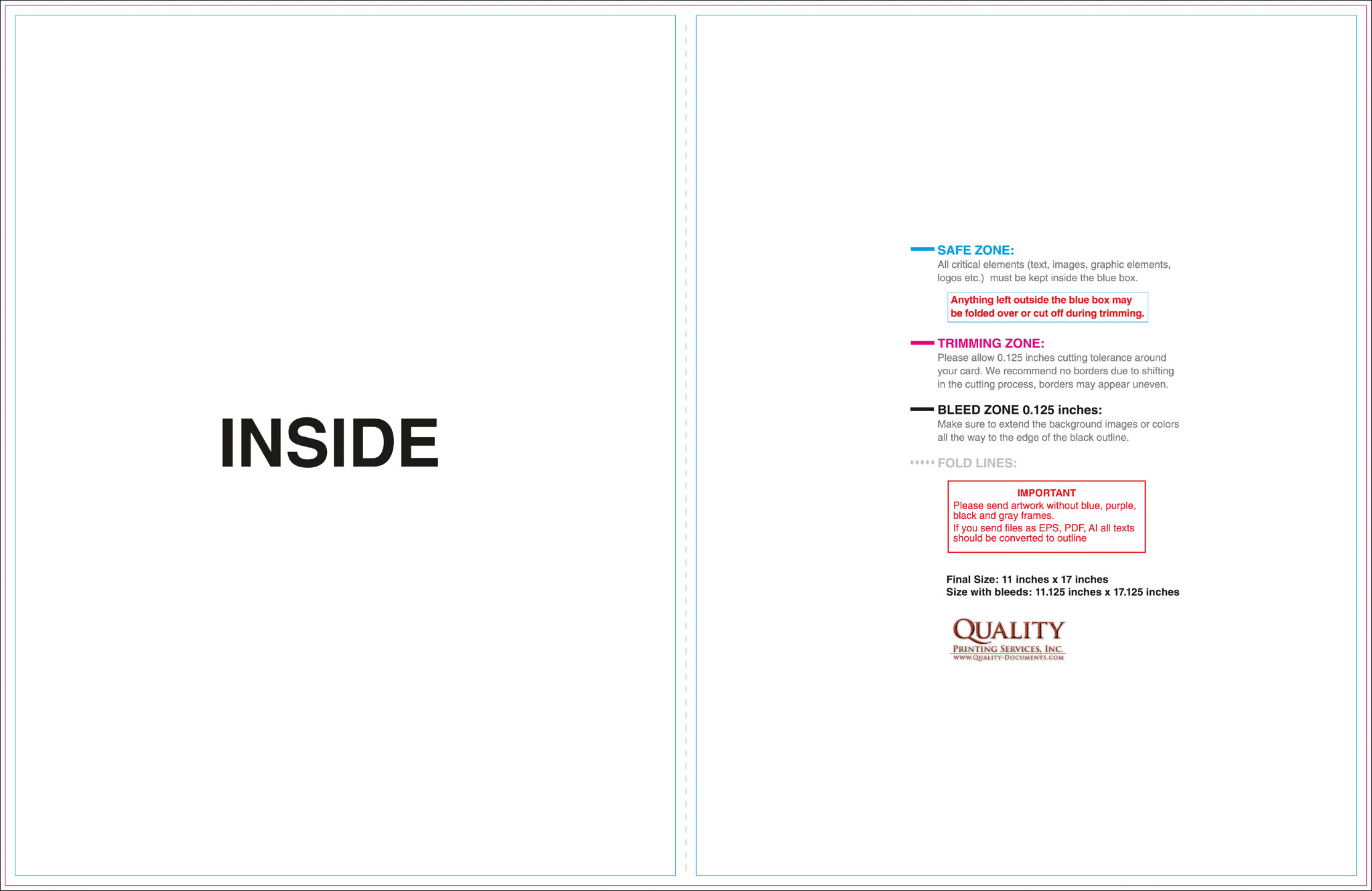 11X17 Brochure Templates With Regard To Half Fold Menu Template Best 