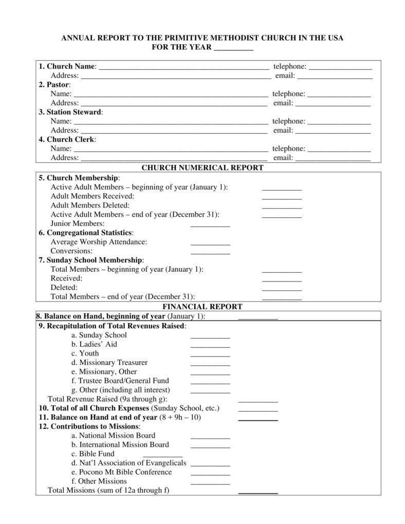 13+ Church Report Templates In Pdf | Google Doc | Apple Pertaining To How To Write A Monthly Report Template
