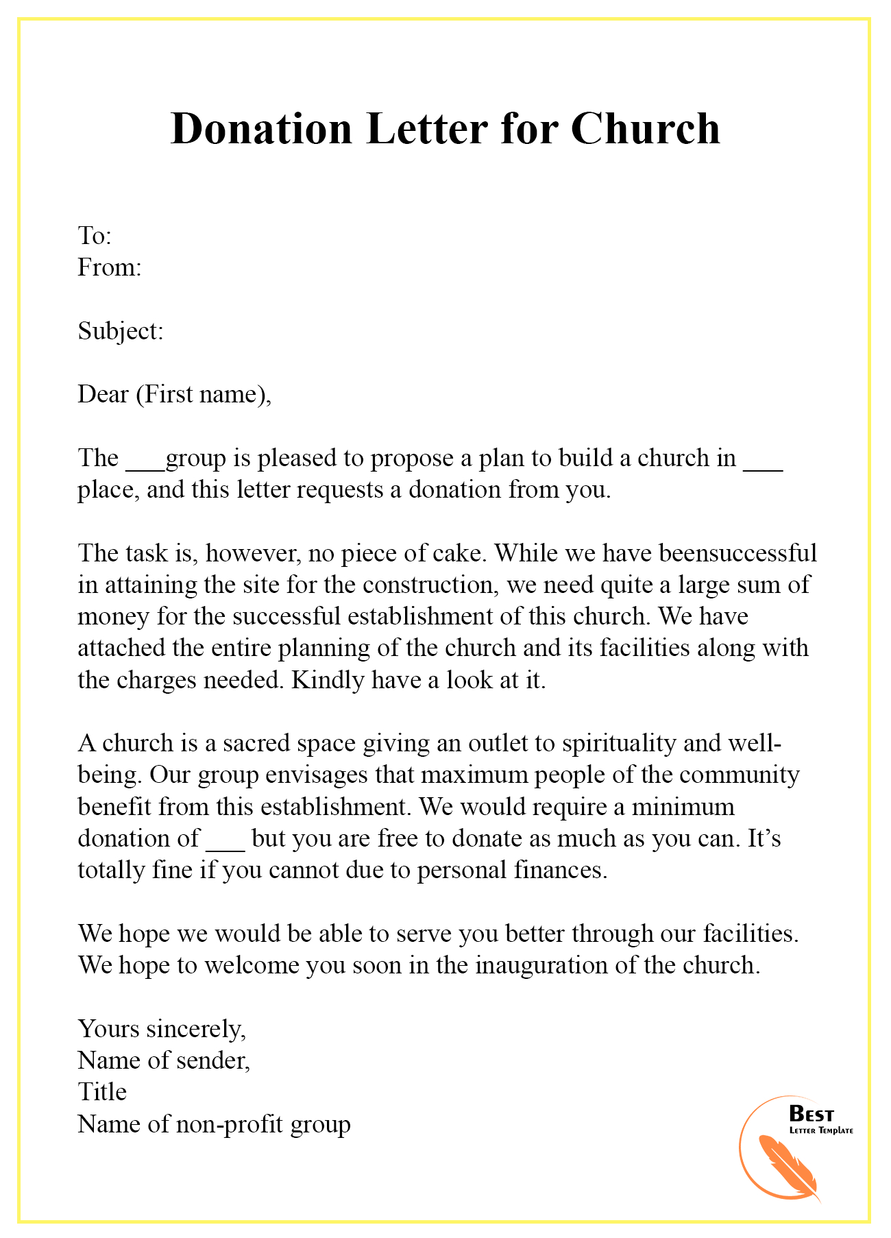 13+ Free Donation Letter Template – Format, Sample & Example In How To Write A Donation Request Letter Template