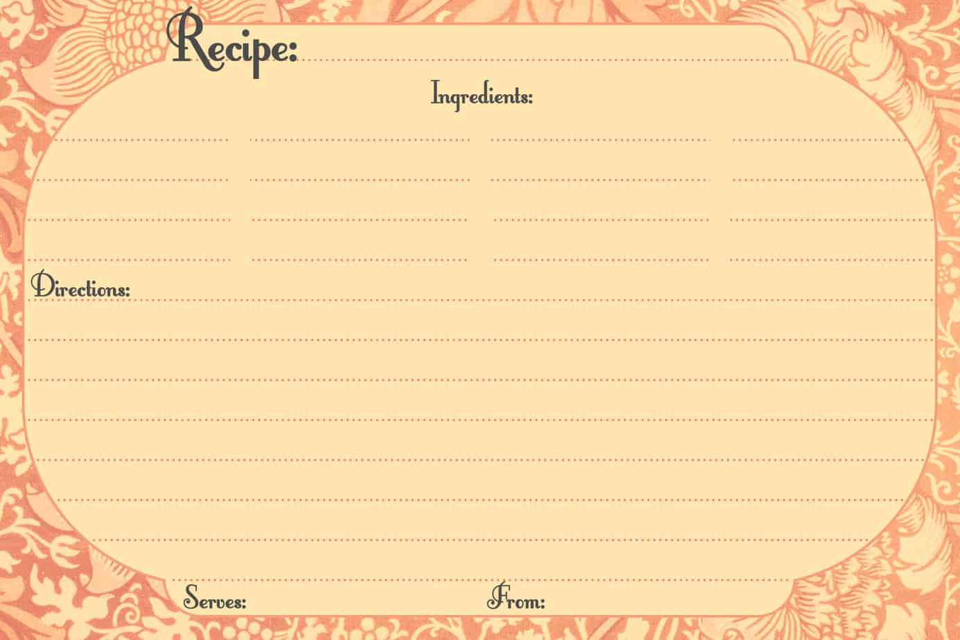 13 Recipe Card Templates – Excel Pdf Formats With Regard To Microsoft Word Recipe Card Template