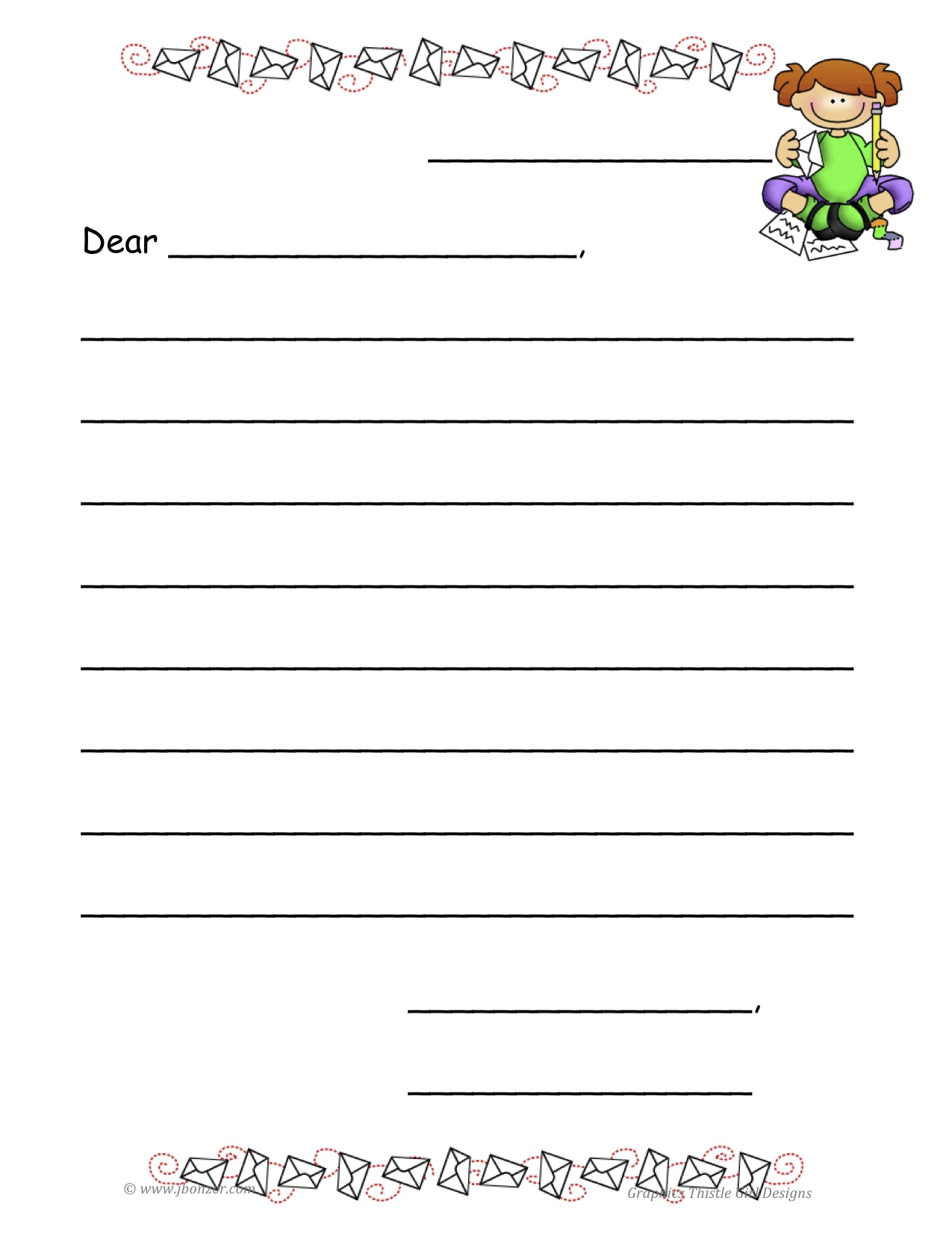 17 Best Images About Writing A Letter On Pinterest Picture Pertaining To Letter Writing Template For Kids