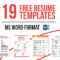 19 Free Resume Templates Download Now In Ms Word On Behance In Microsoft Word Resume Template Free