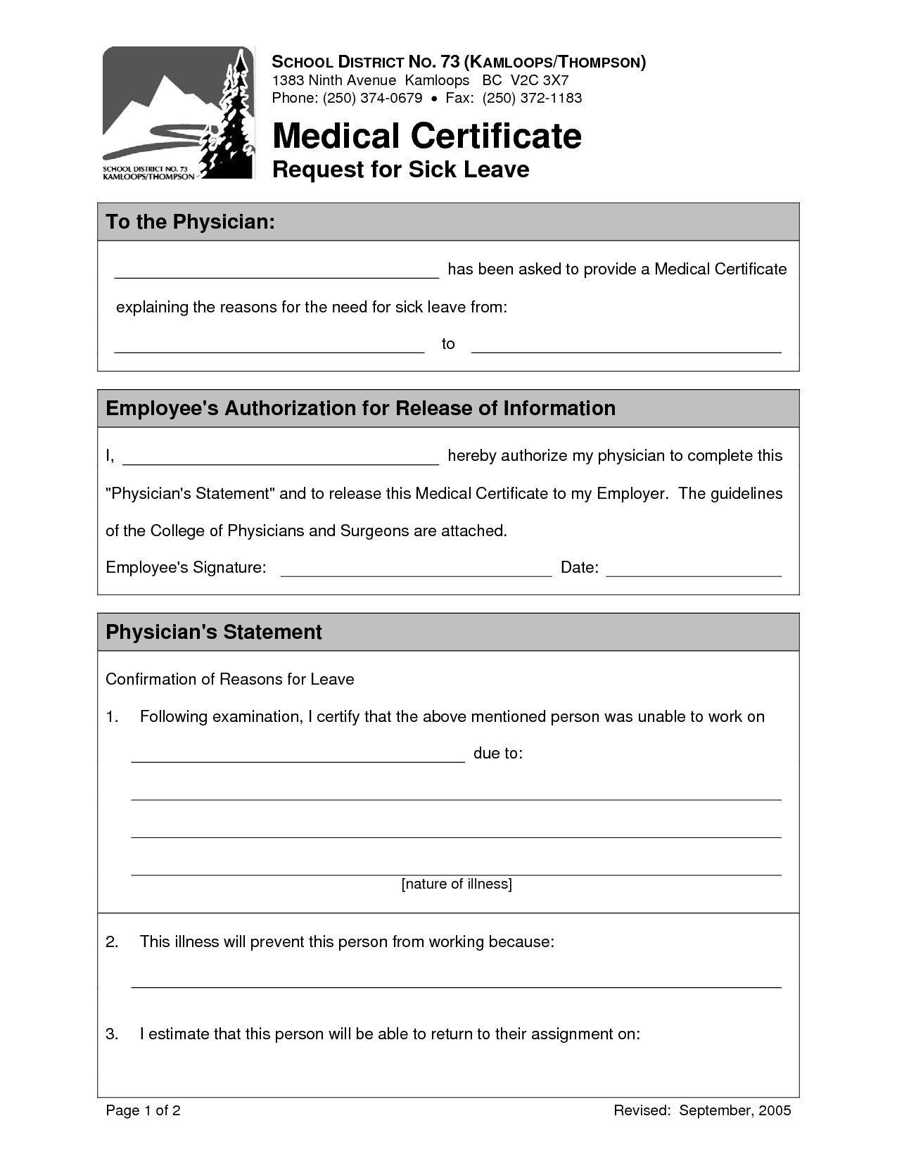 19+ Medical Certificate Templates For Leave – Pdf, Docs For Leaving Certificate Template