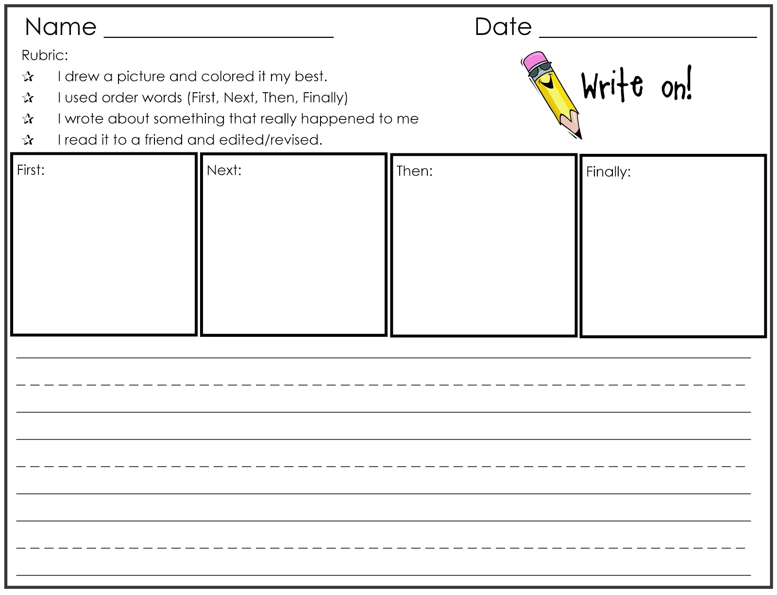 1St Grade Writing Paper Template ] – Math Worksheet Book Within Letter Writing Template For First Grade