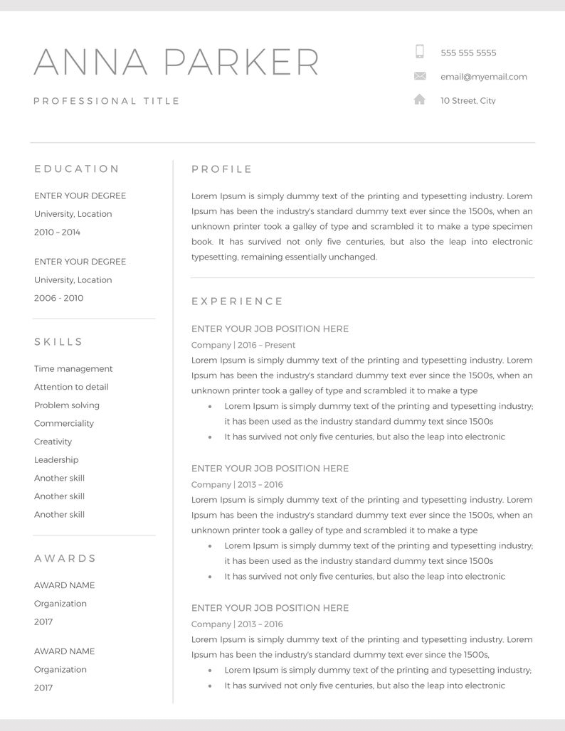 20+ Free And Premium Word Resume Templates [Download] For Microsoft Word Resumes Templates