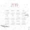 2019 Calendar With Month At A Glance Blank Calendar Template