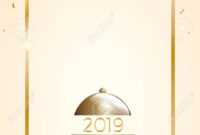 2019, New Year's Eve Dinner, Template For Poster, Cover And Menu throughout New Years Eve Menu Template