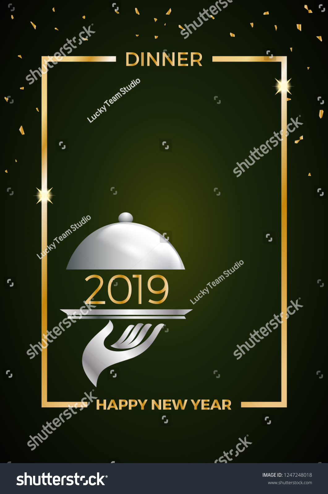 2019 New Years Eve Dinner Template Stock Vector (Royalty In New Years Eve Menu Template