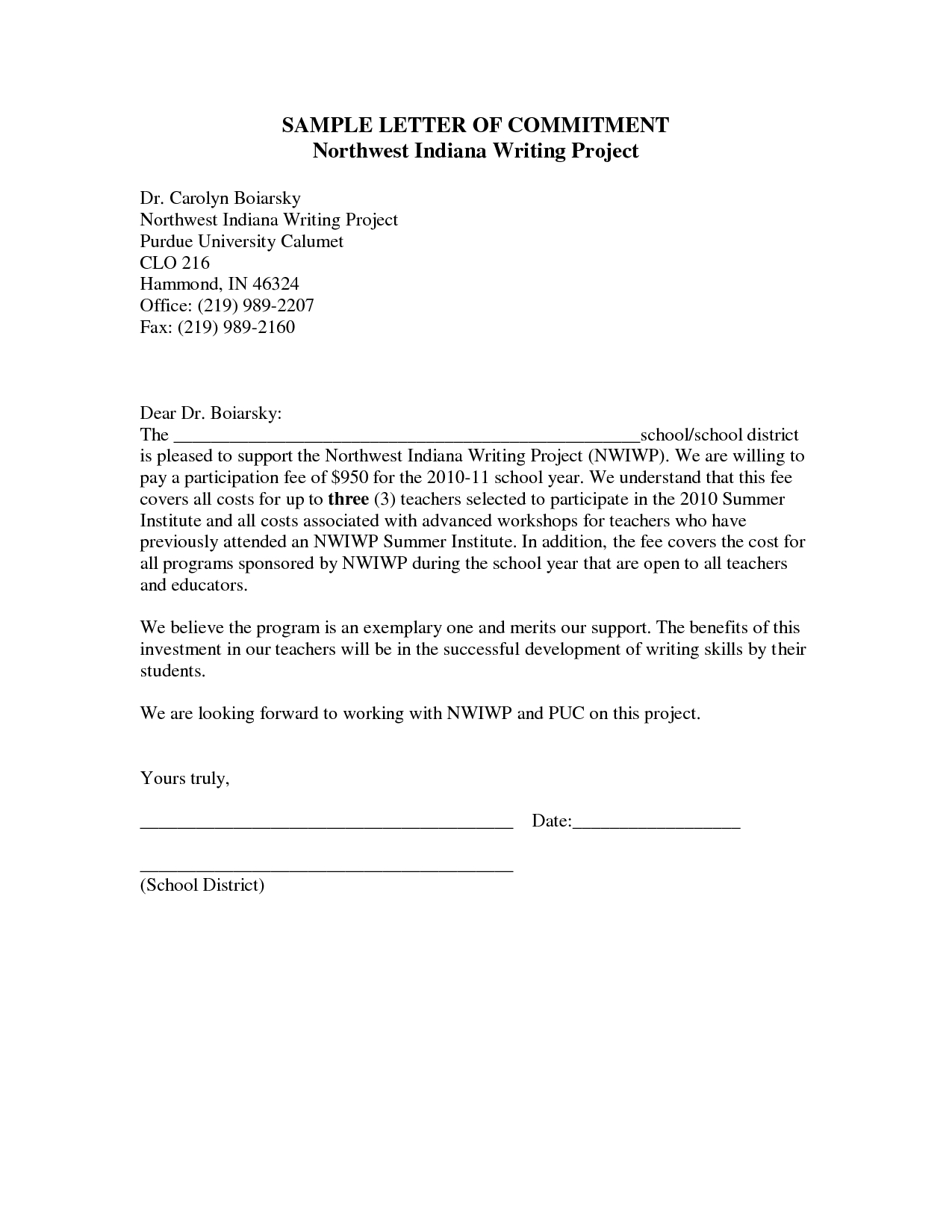 22 Images Of Student Program Commitment Agreement Template With Regard To Letter Of Commitment Template