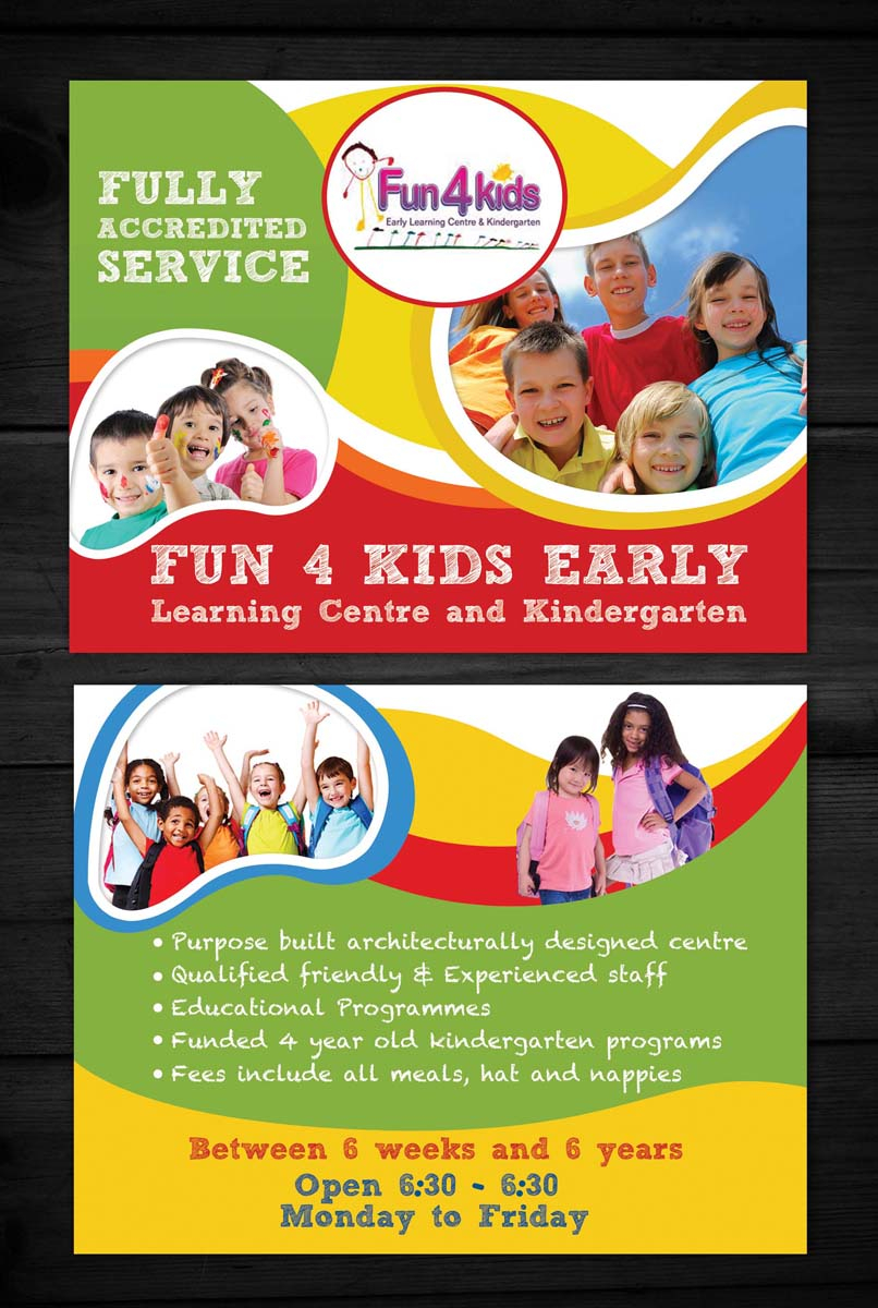25 Beautiful Free & Paid Templates For Daycare Flyers With Kindergarten Flyer Template