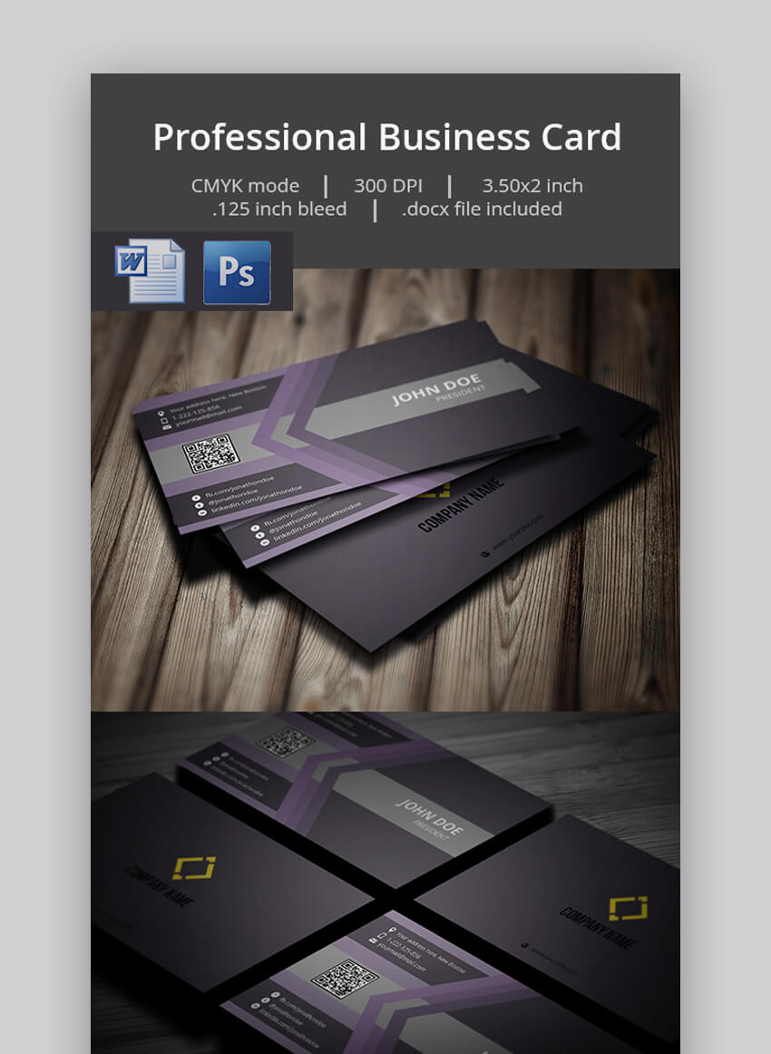25+ Free Microsoft Word Business Card Templates (Printable Intended For Microsoft Templates For Business Cards