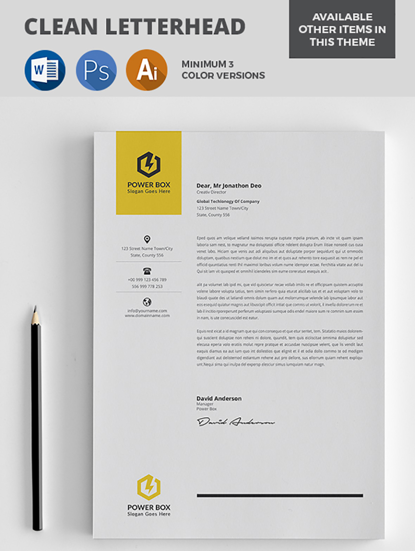 25 Professional Modern Letterhead Templates With Letterhead Templates Indesign