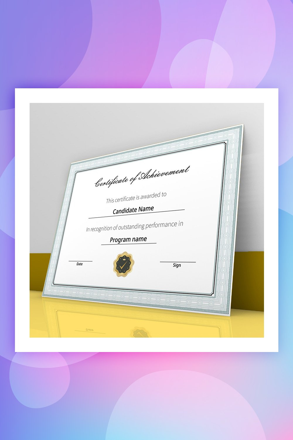 28 Attention Grabbing Certificate Templates - Colorlib Throughout No Certificate Templates Could Be Found