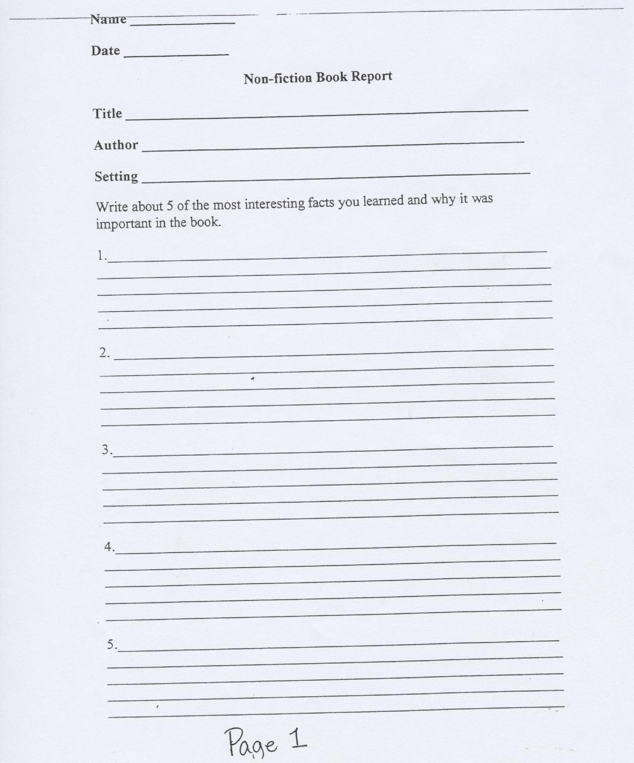 28+ [ Book Report Nonfiction ] | Book Report Non Fiction Intended For Nonfiction Book Report Template