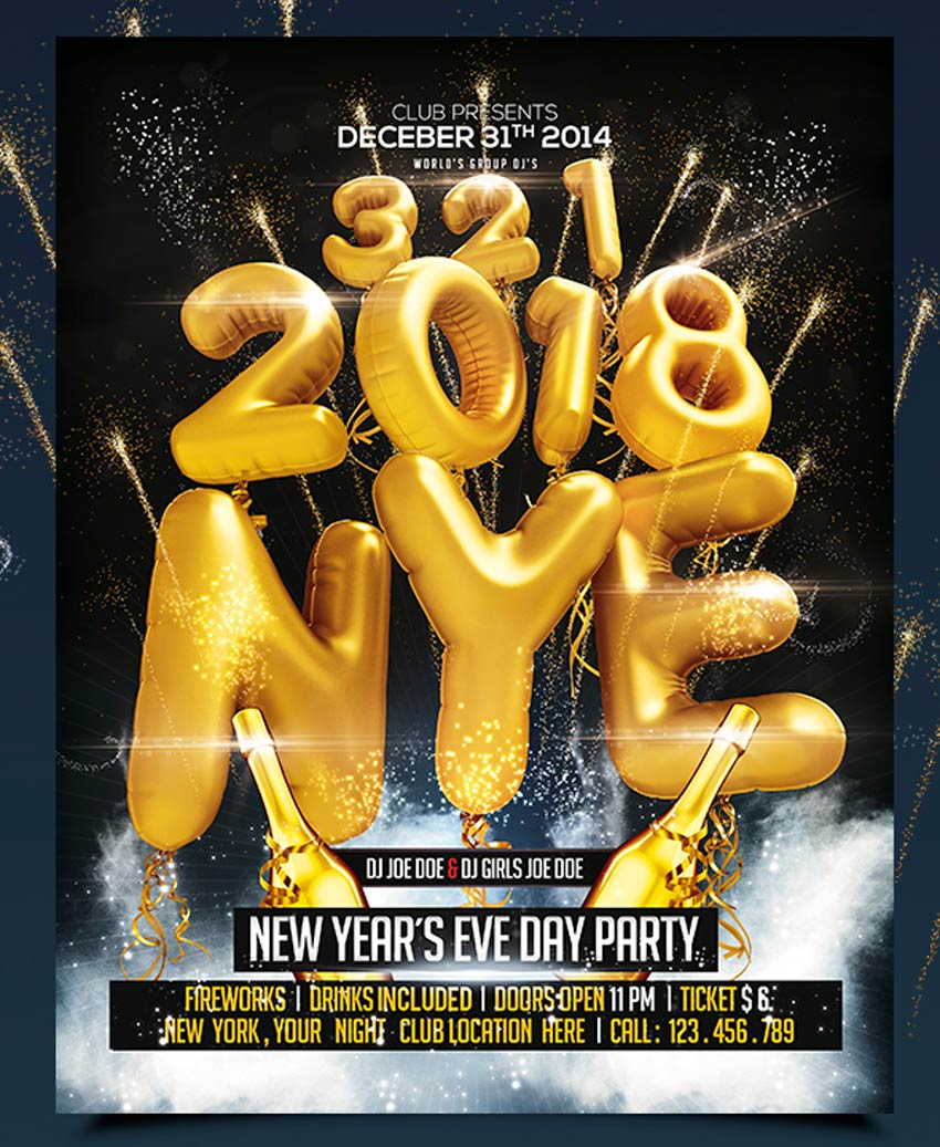 30 Best New Year's Eve Flyers And Invitations For New Years Eve Flyer Template