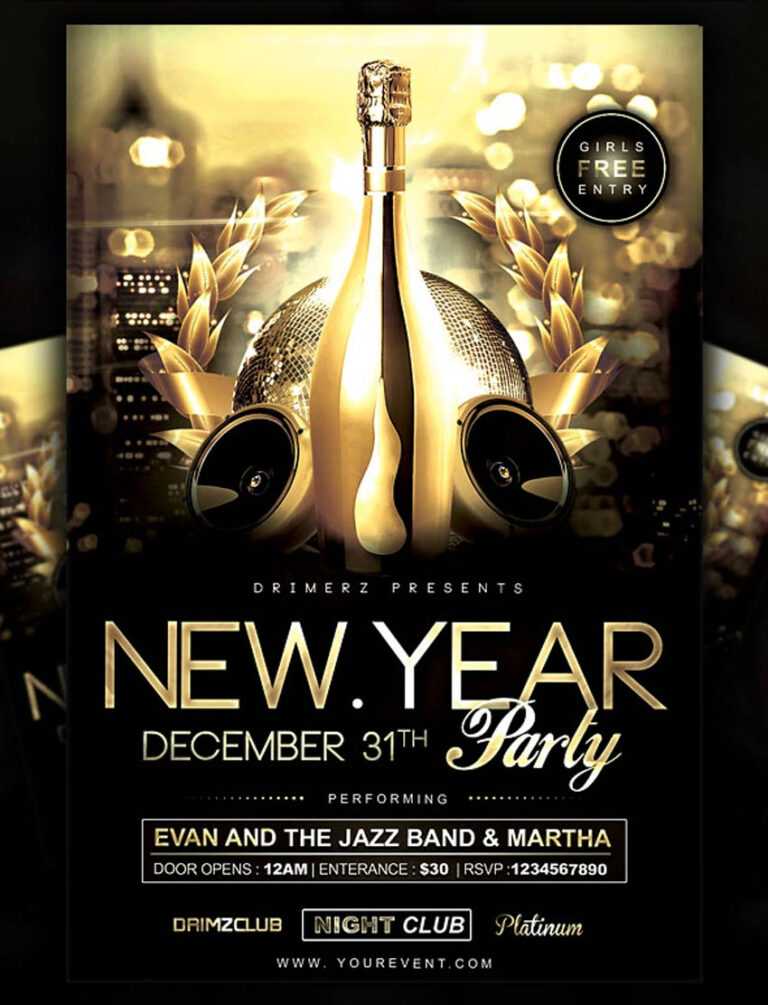 30 Best New Year s Eve Flyers And Invitations for New Years Eve Flyer