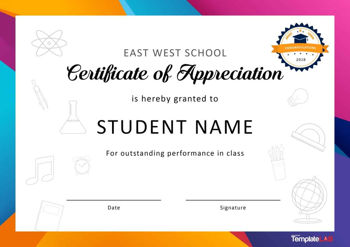 30 Free Certificate Of Appreciation Templates And Letters In Good Job Certificate Template