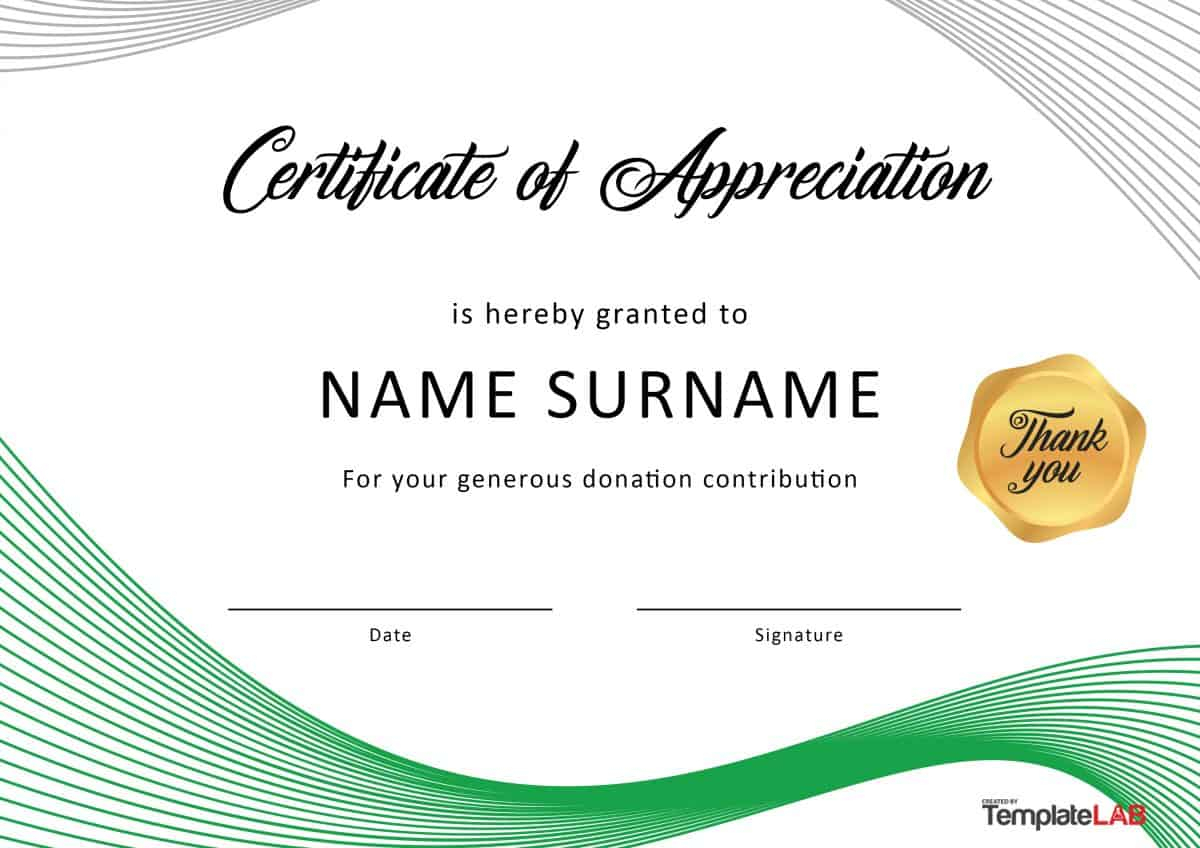 30 Free Certificate Of Appreciation Templates And Letters Inside In Appreciation Certificate Templates
