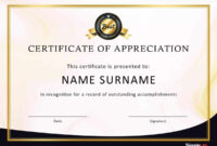 30 Free Certificate Of Appreciation Templates And Letters pertaining to In Appreciation Certificate Templates