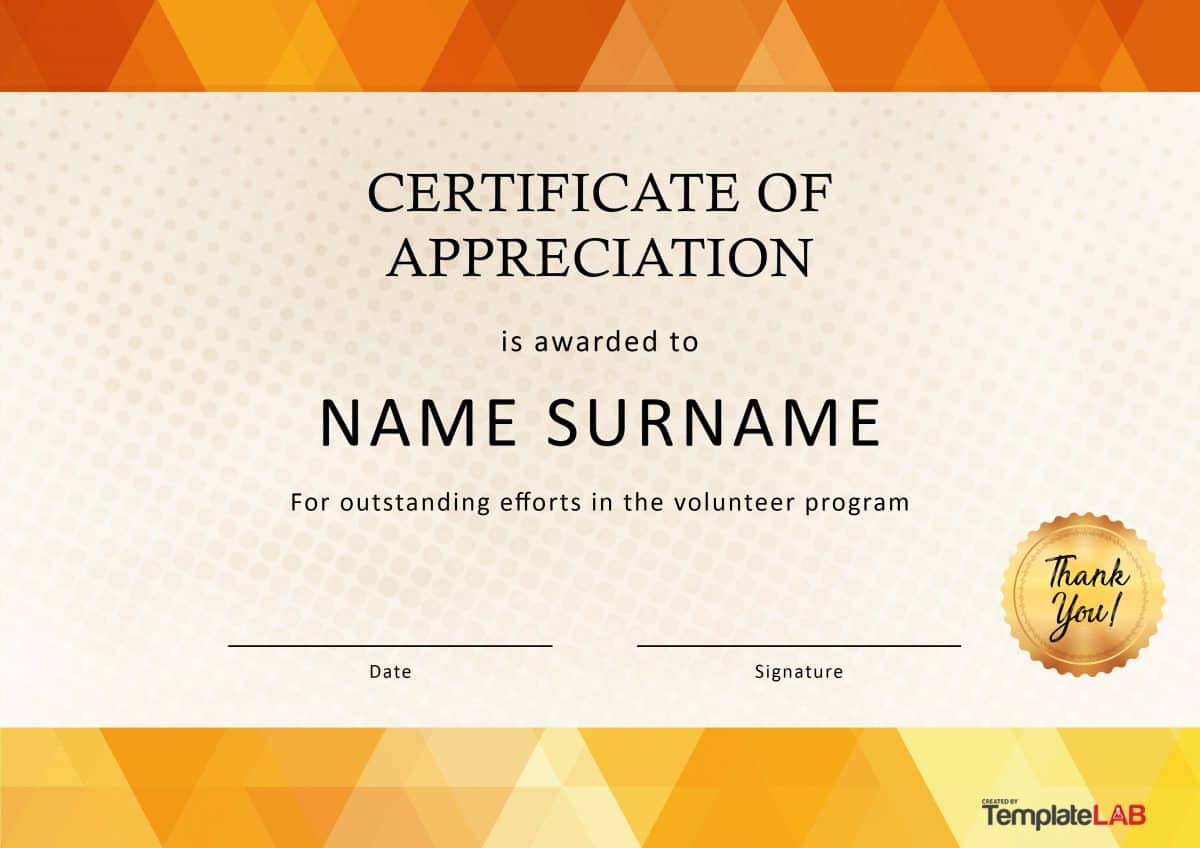 30 Free Certificate Of Appreciation Templates And Letters With Good Job Certificate Template