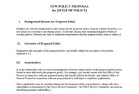 30 Professional Policy Proposal Templates [&amp; Examples] ᐅ with Government Proposal Template