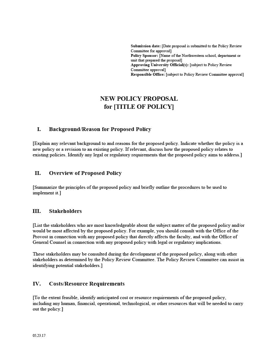 30 Professional Policy Proposal Templates [& Examples] ᐅ With Government Proposal Template