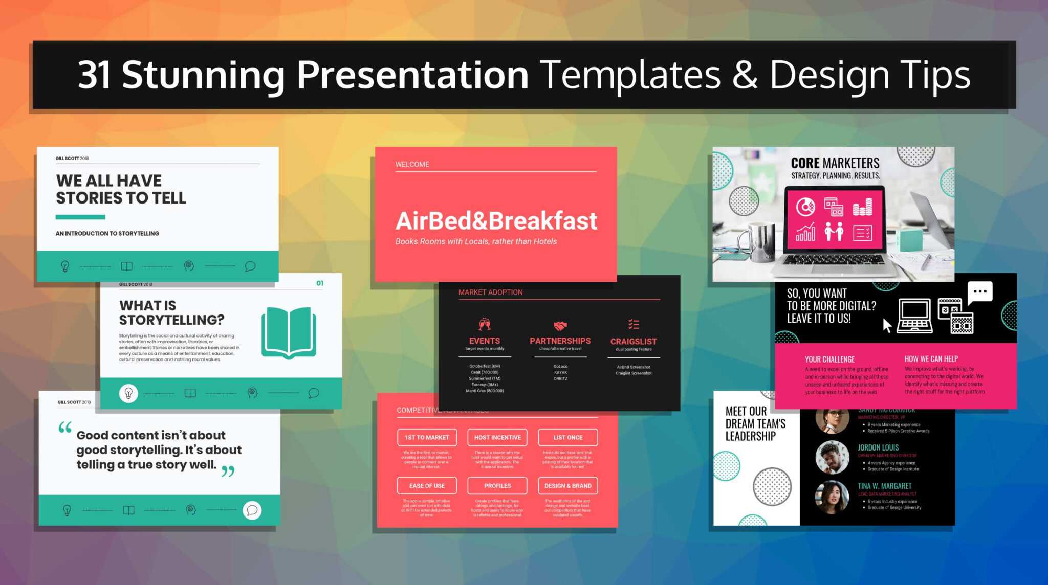 33 Stunning Presentation Templates And Design Tips Throughout Listing 