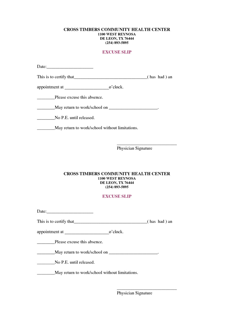 36 Free Fill In Blank Doctors Note Templates (For Work & School) With Regard To Hospital Note For Work Template
