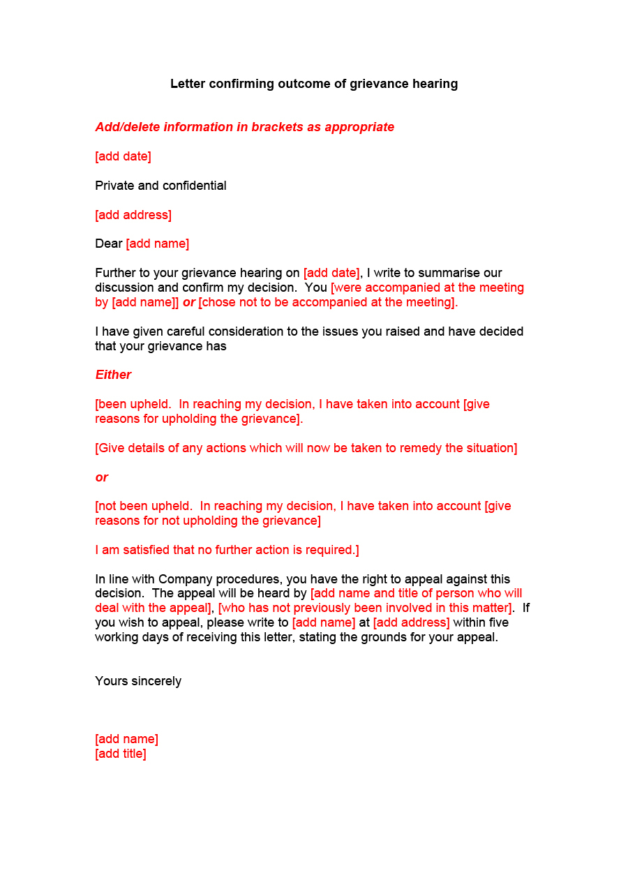 37 Editable Grievance Letters (Tips & Free Samples) ᐅ With Regard To Grievance Template Letters