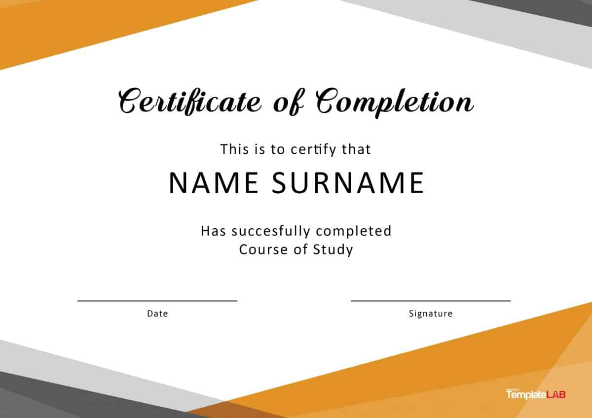40 Fantastic Certificate Of Completion Templates [Word Within Microsoft Word Certificate Templates
