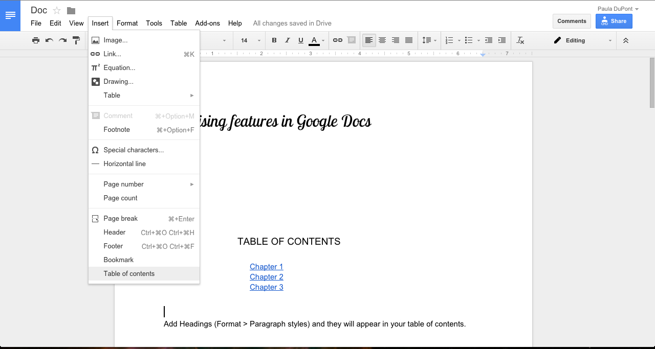 40+ Google Docs Tips To Become A Power User For Google Docs Menu Template