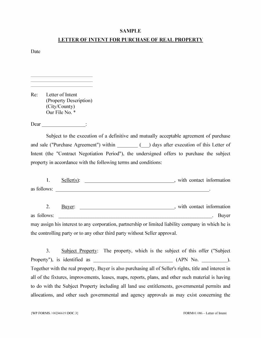 40+ Letter Of Intent Templates & Samples [For Job, School Throughout Letter Of Intent For Business Partnership Template