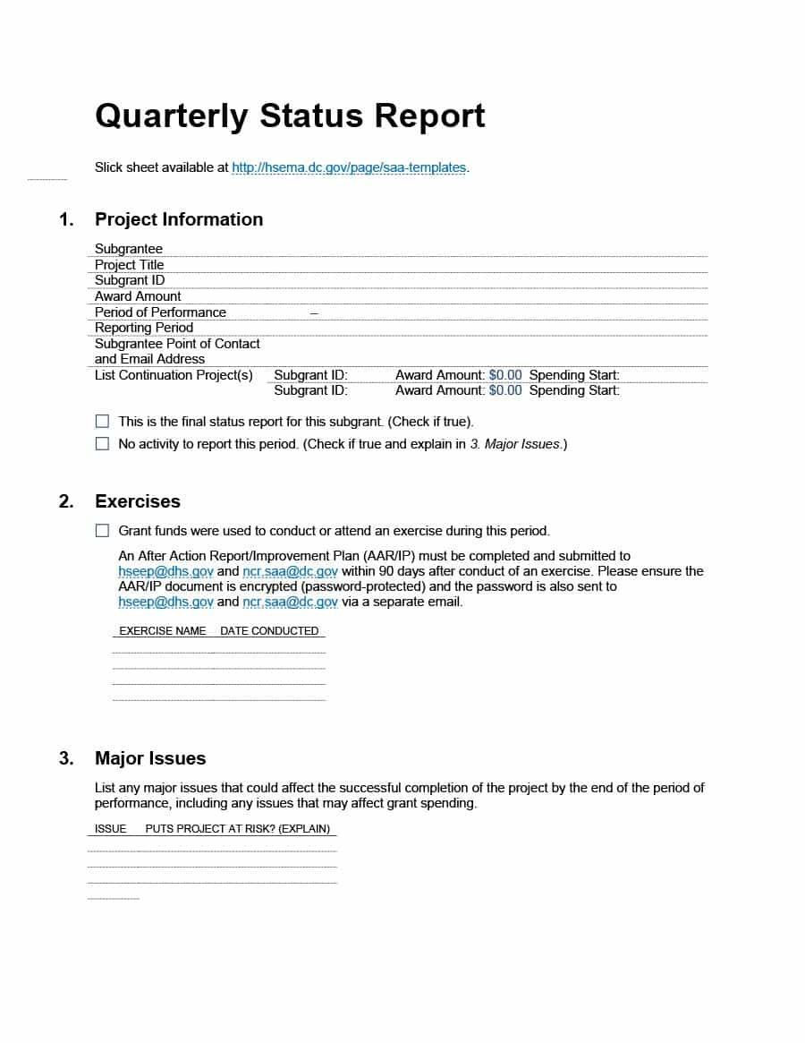 40+ Project Status Report Templates [Word, Excel, Ppt] ᐅ Regarding Hseep Templates