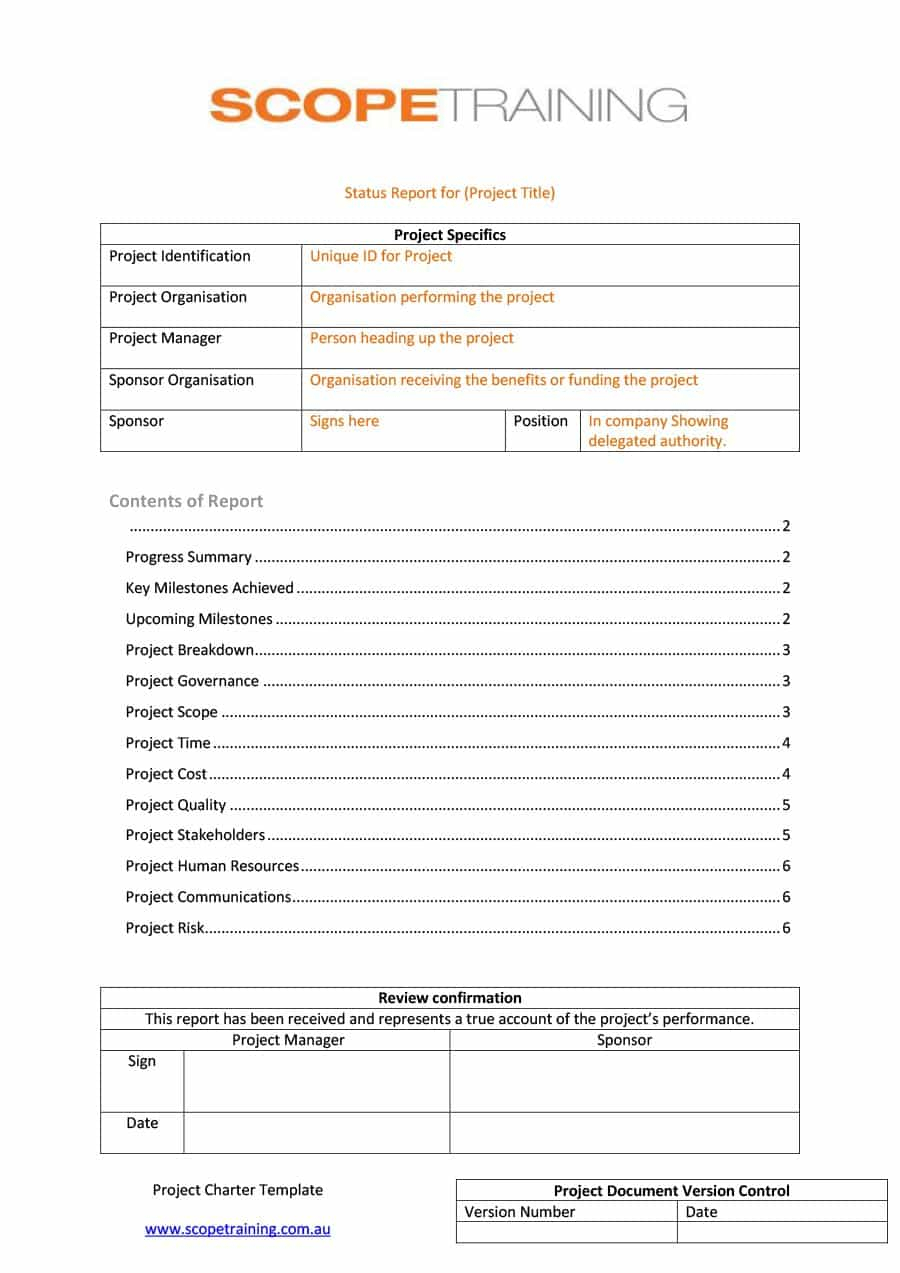 40+ Project Status Report Templates [Word, Excel, Ppt] ᐅ Within It Report Template For Word