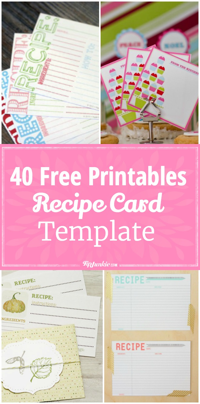 40 Recipe Card Template And Free Printables – Tip Junkie With Regard To Microsoft Word Recipe Card Template