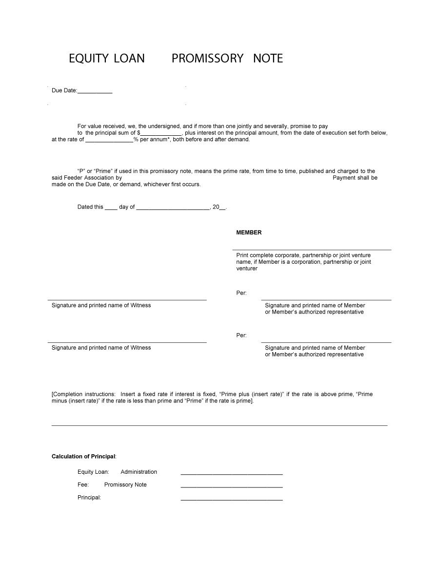 45 Free Promissory Note Templates & Forms [Word & Pdf] ᐅ For Loan Promissory Note Template