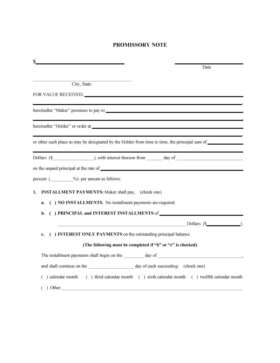 45 Free Promissory Note Templates & Forms [Word & Pdf] ᐅ Intended For Legal File Note Template