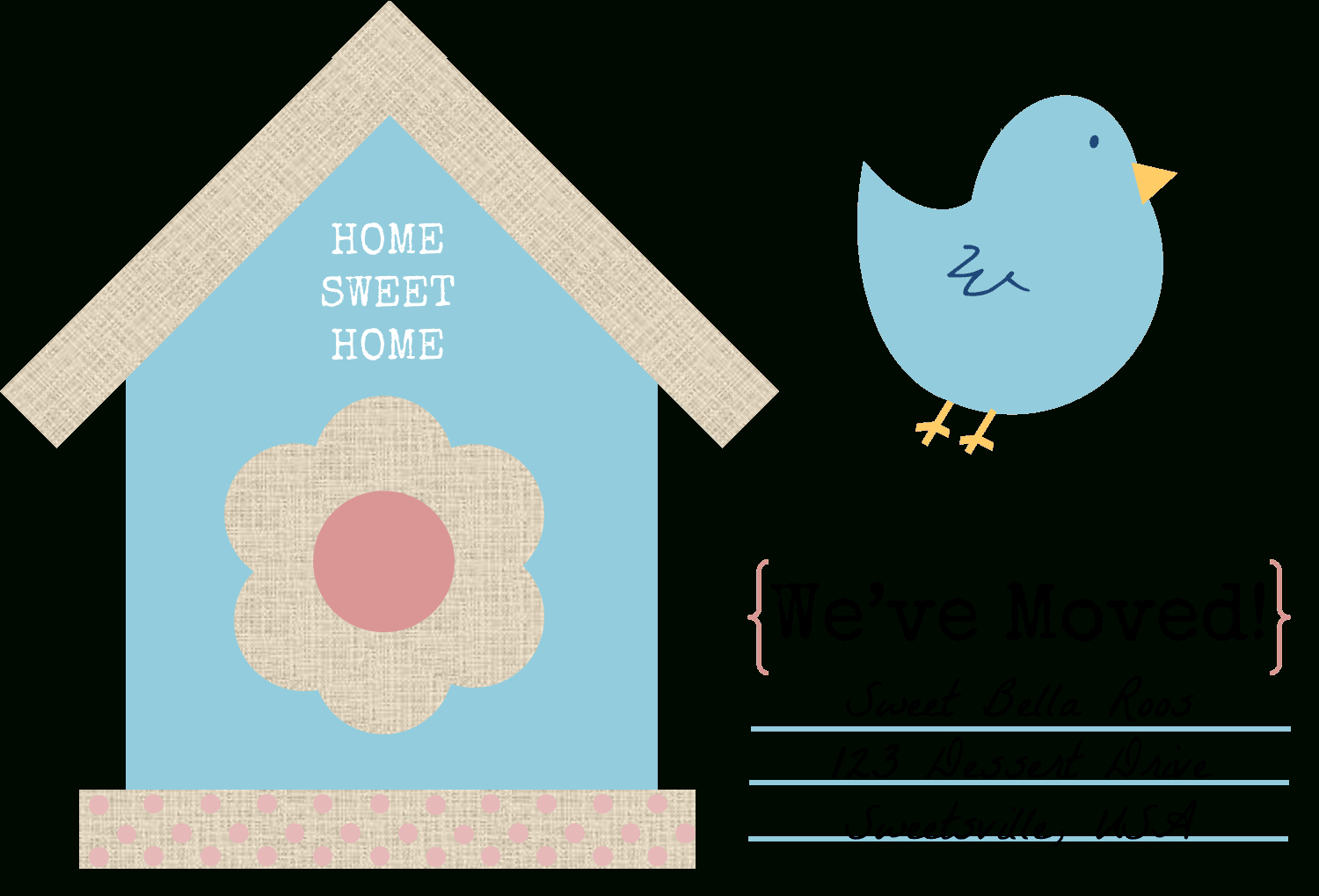 49 Free Change Of Address Cards (Moving Announcements) Pertaining To Moving Home Cards Template