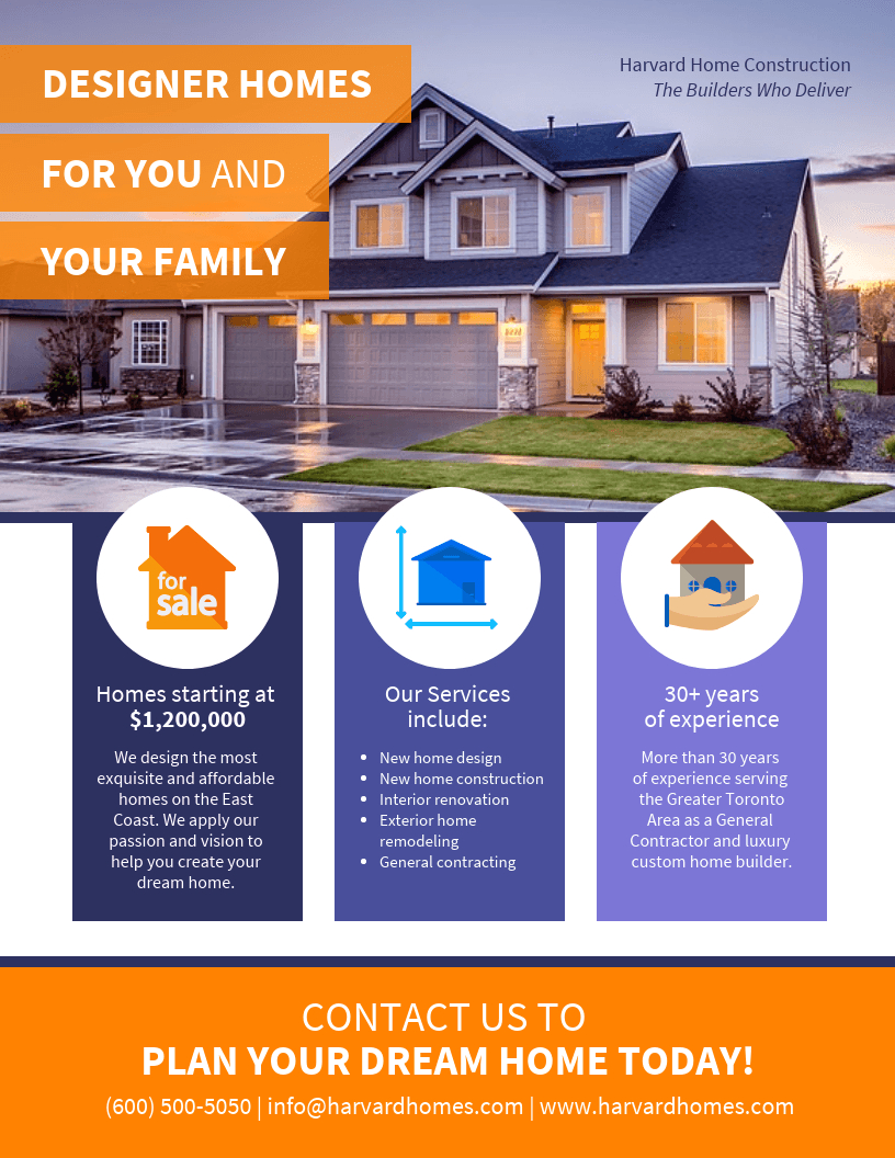 50+ Captivating Flyer Examples, Templates And Design Tips For Home For Sale Flyer Template