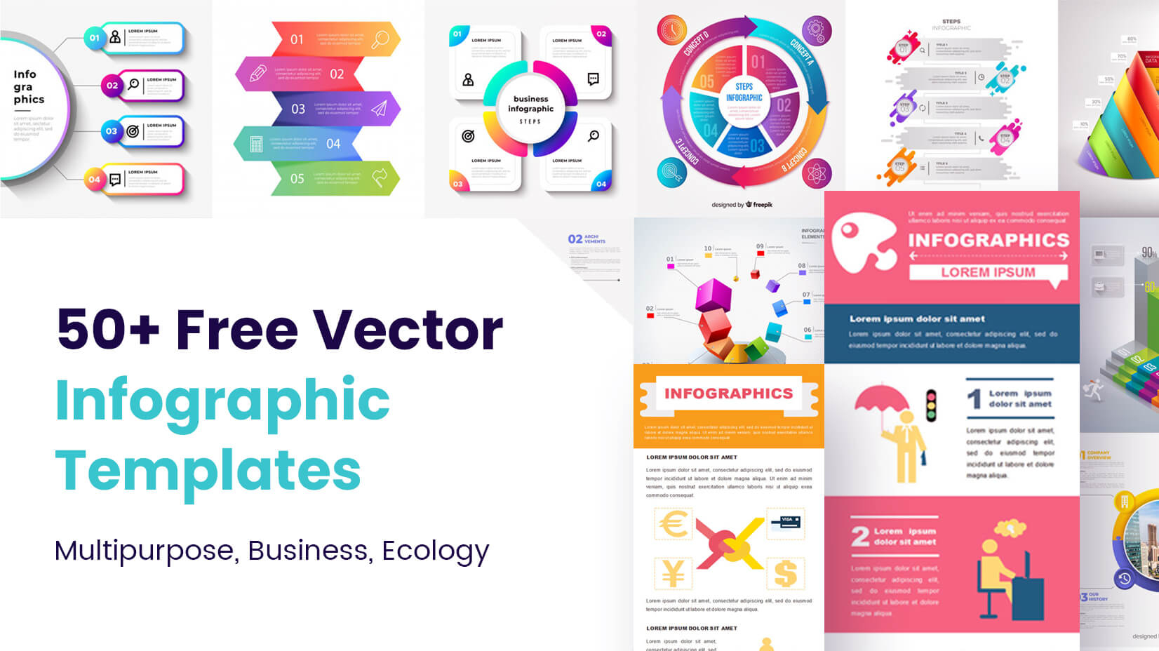 50+ Free Vector Infographic Templates: Multipurpose With Infograph Template