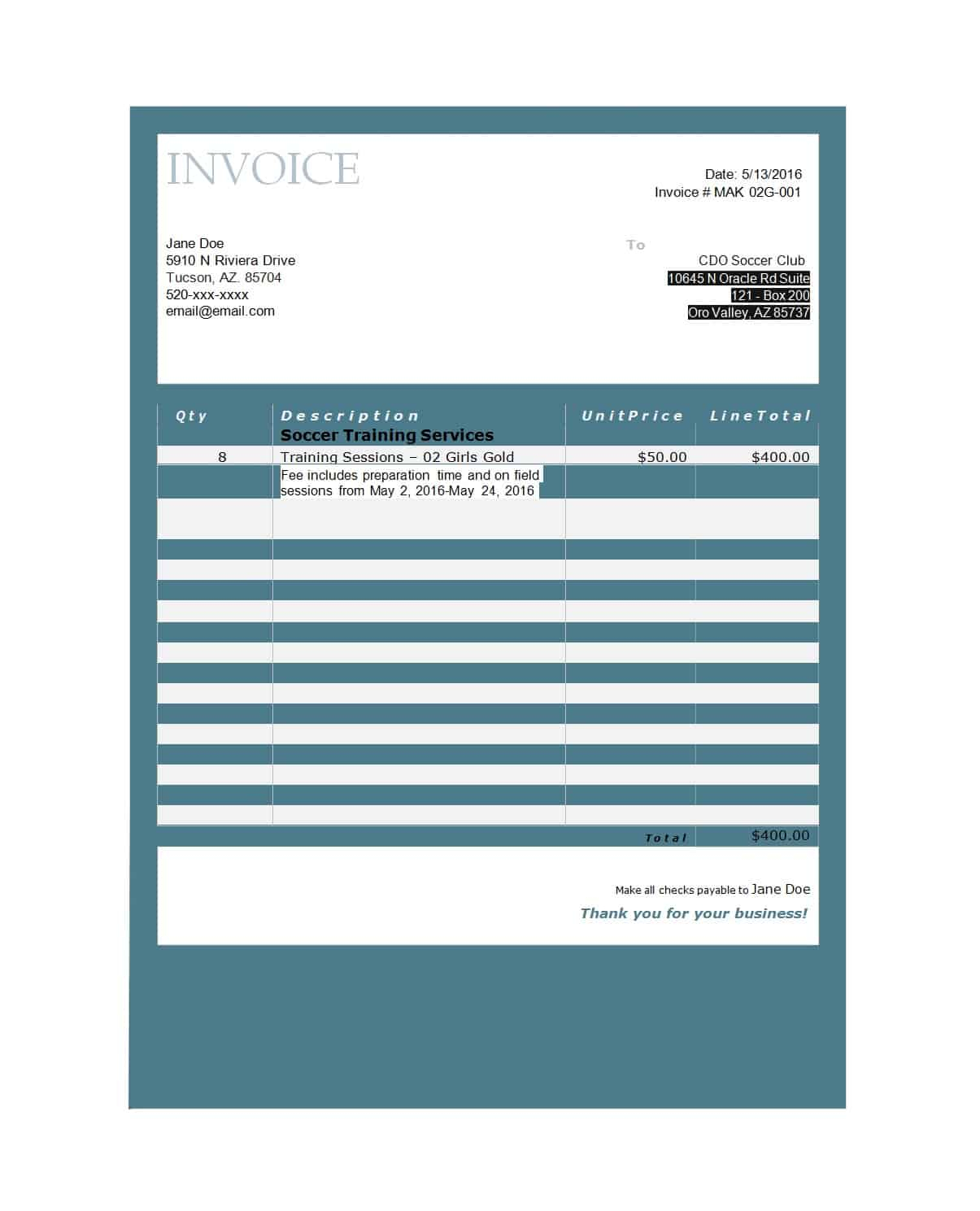 50 Simple Service Invoice Templates [Ms Word] – Template Archive For I Need An Invoice Template