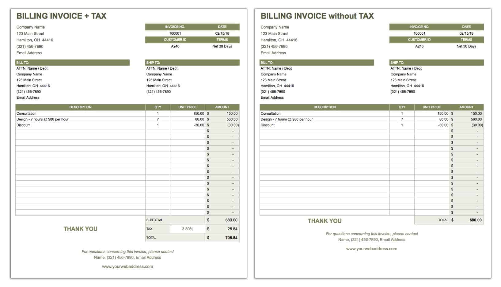 55 Free Invoice Templates | Smartsheet For Net 30 Invoice Template