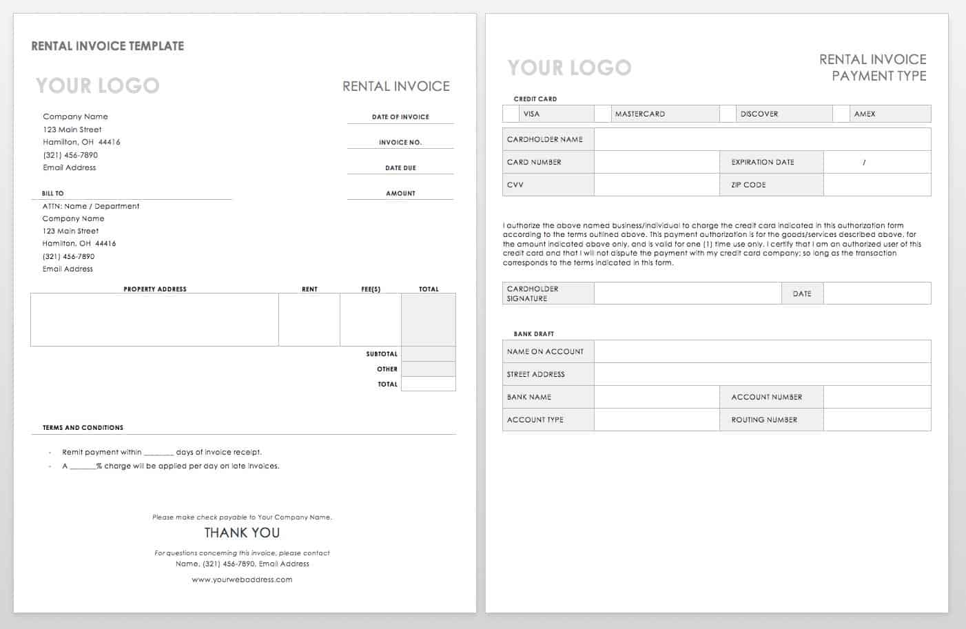 55 Free Invoice Templates | Smartsheet Inside Graphic Design Invoice Template Word