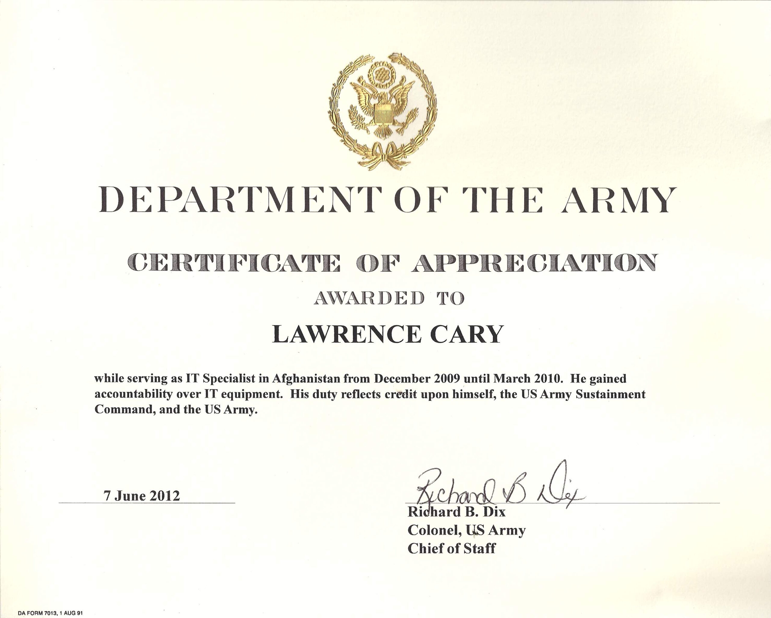 6+ Army Appreciation Certificate Templates - Pdf, Docx With Officer Promotion Certificate Template
