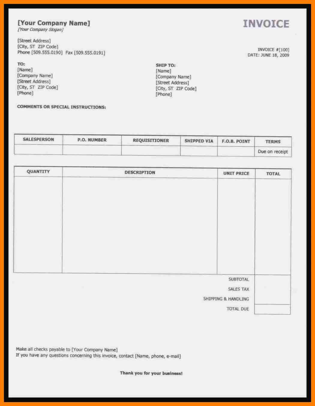 6+ Examples Of Invoices For Self Employed | Pennart Throughout Invoice For Self Employed Template